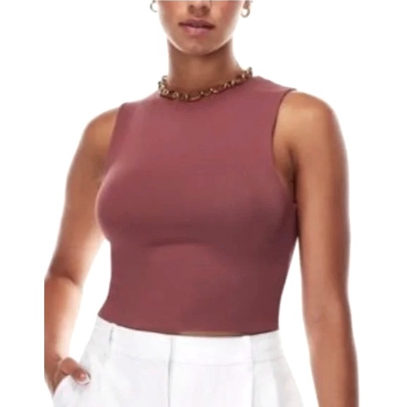 aritzia babaton contour muscle tank in rose (pink/mauve) - Picture 1 of 7